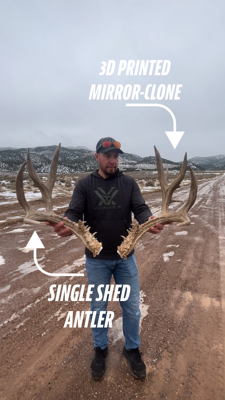 3D Printed Mirror-Clone: Create the match to a single shed antler